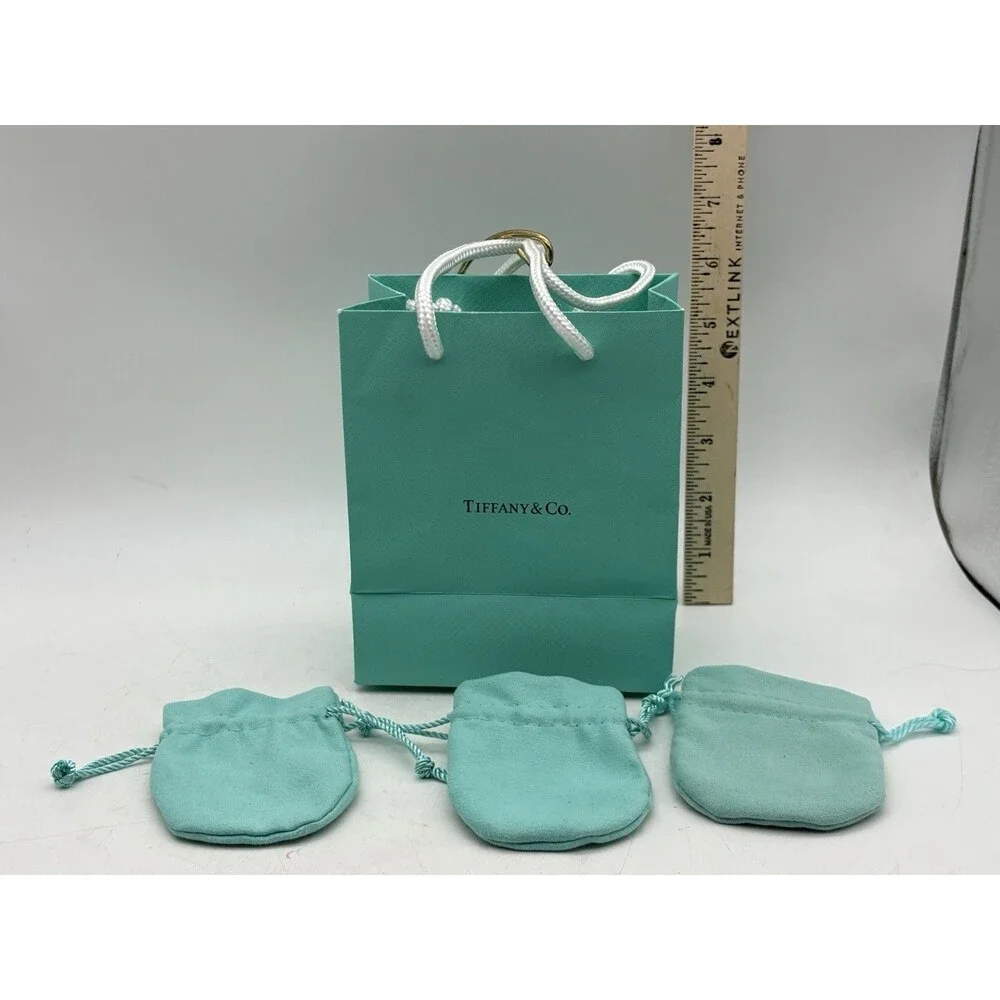 Tiffany & Co Empty Gift Bag & 3 Jewelry Drawstring Pouches Packaging Lot